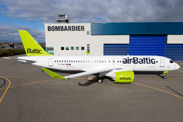 Bombardier Delivers First CS300 Aircraft to airBaltic