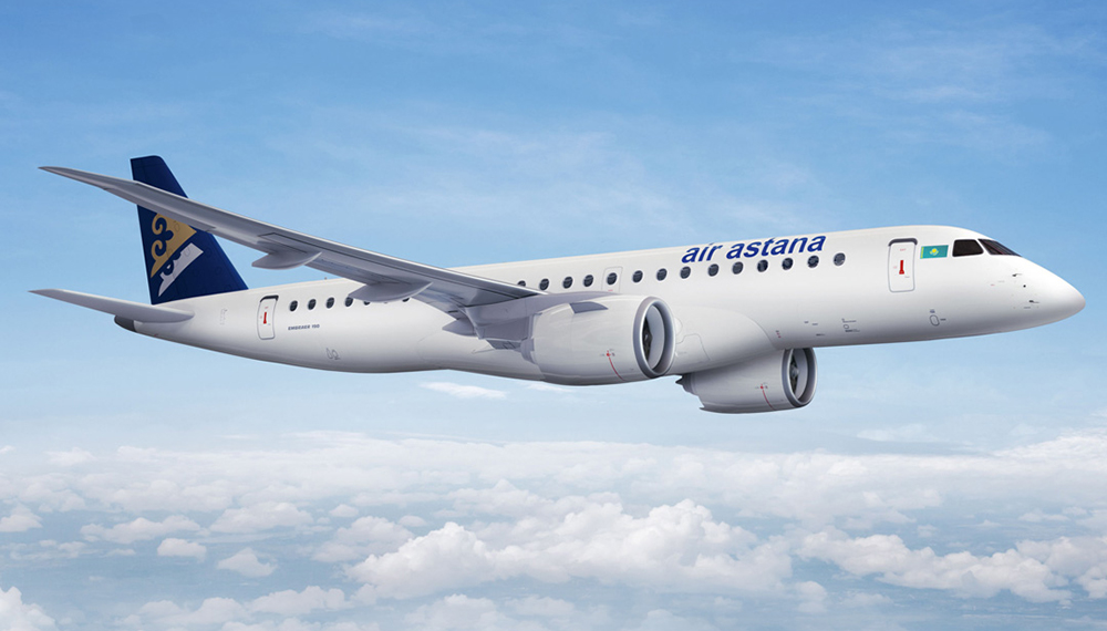 Air Astana Leases Five E190-E2s From Aercap