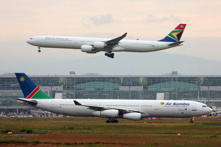 Air Namibia wet leases an Airbus 340-500