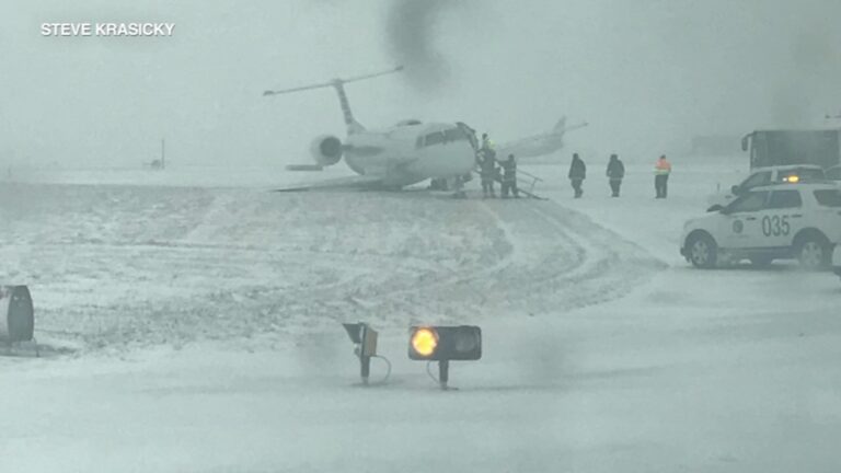 Aircraft Slides Off the Runway at Chicago O’Hare Airport
