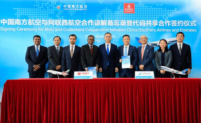 Emirates and China Southern Airlines Sign Codeshare Partnership