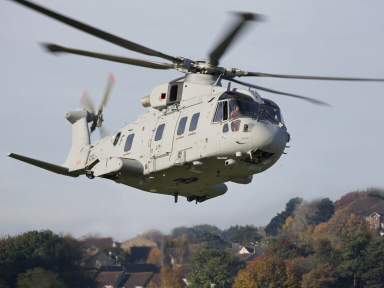 First Royal Navy AW101 Merlin Mk4 makes its maiden flight