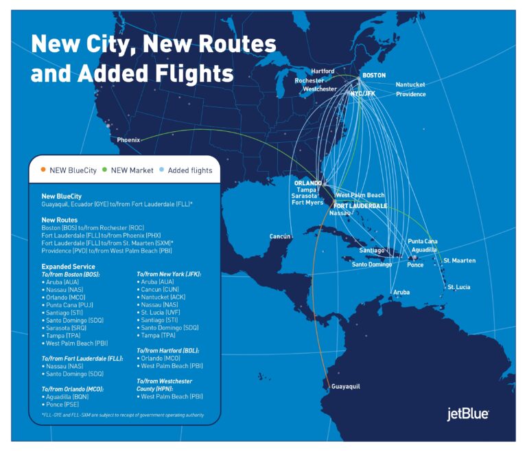 JetBlue Announces Network Changes