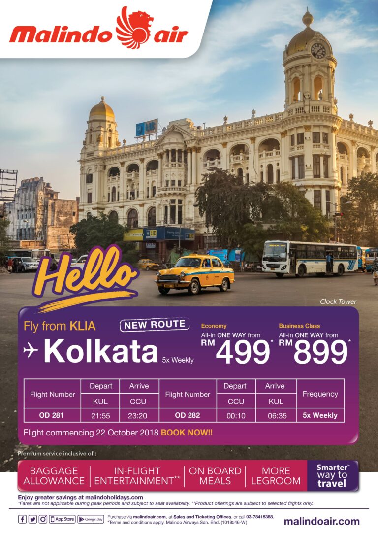 Malindo Air Announces New Direct Service to Kolkata