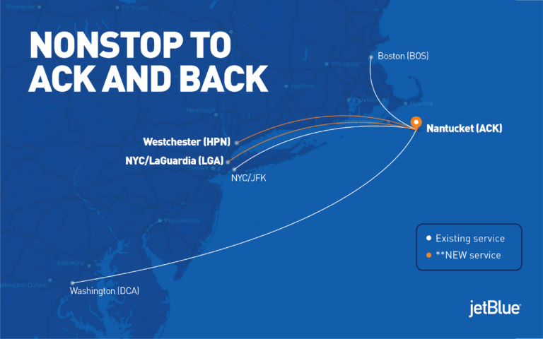More JetBlue Service to Nantucket Next Year