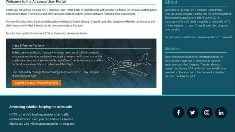 NATS Launches Pre-notification Tool for General Aviation Pilots