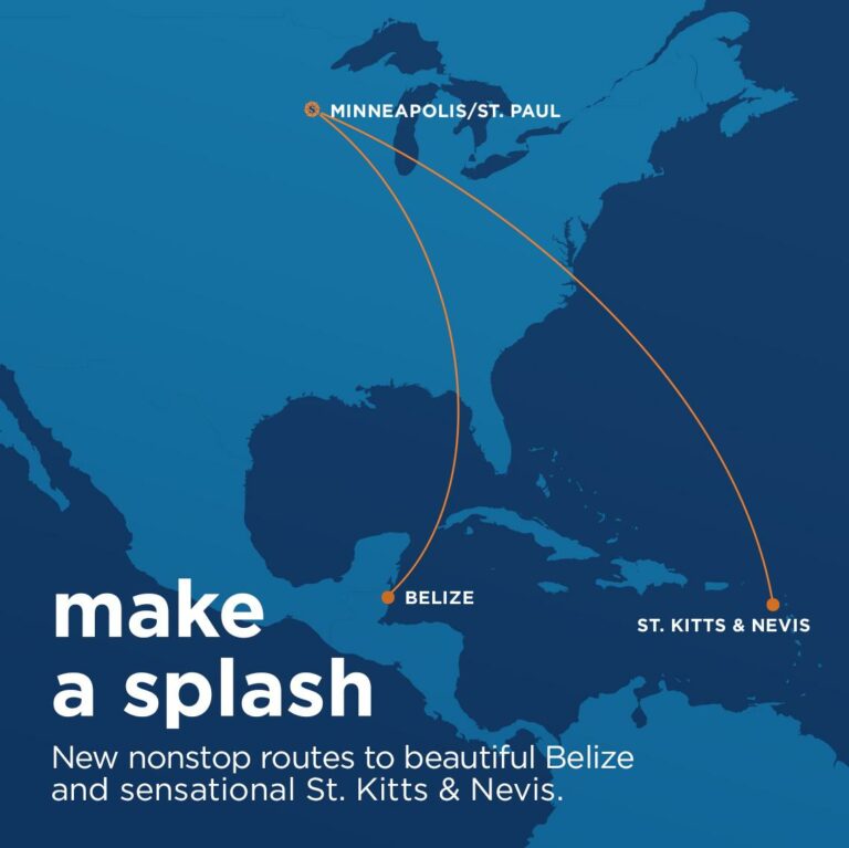 Sun Country Airlines Adds Nonstop Services to Belize and St. Kitts & Nevis