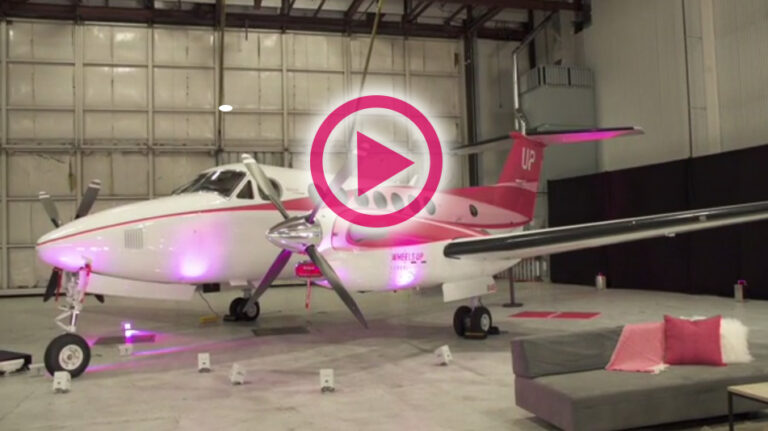Wheels Up unveils pink King Air 350i in support of Breast Cancer Awareness Month